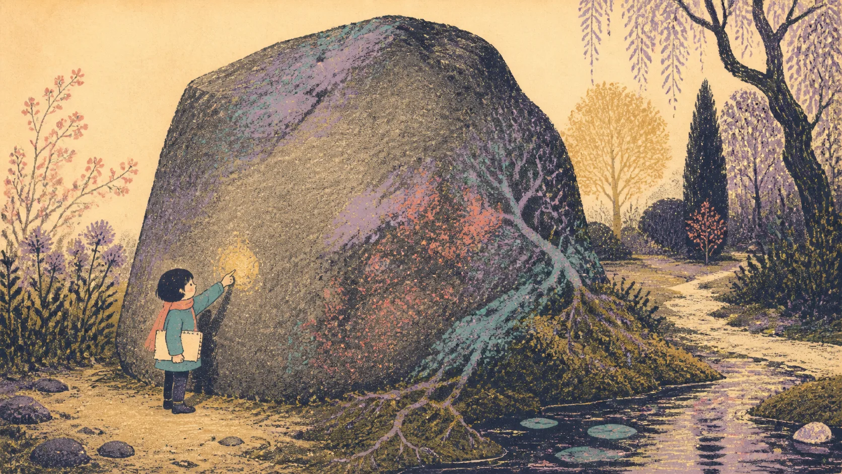 One stone appears as an immediate encounter, a bearer of qualities and part of a field of relations.